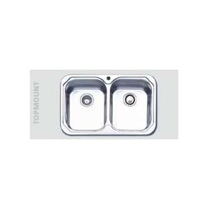   Topmount Double Bowl Sink 363 1 Stainless Steel: Home Improvement