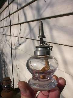 VERY OLD SMALL ANTIQUE WHALE OIL LAMP  