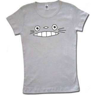 Totoro Cheshire Totoro Parody Fitted Girls Grey T Shirt  