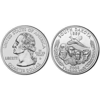 2006 South Dakota P Quarter $25 Sealed Mint Bag QP4  