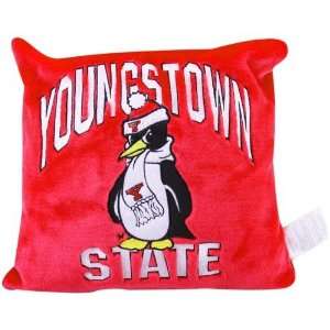   State Penguins Red 15 Square 3D Plush Pillow