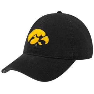  NCAA The Game Iowa Hawkeyes Black 3D Logo Adjustable Hat 