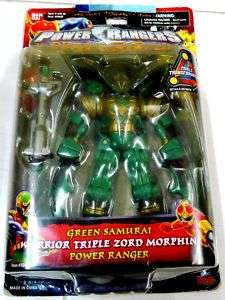 Ninja Storm Green Samurai (3 Zord Morphin)Power Rangers  