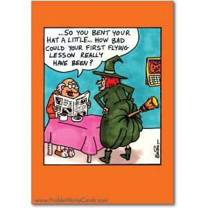  Funny Halloween Card Bent Hat Humor Greeting Curtis Bright 