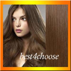 2070g Clip In On Human Hair Extensions Light Brown#8  