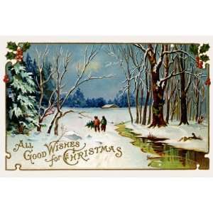  All Good Wishes for Christmas 24X36 Giclee Paper: Home 