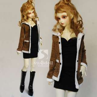 Super Dollfie Outfit 1/3 Woolen Overcoat for girl (2 colors)  