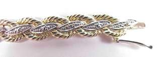 Vermeil Sterling Silver Braided Bracelet 925 FAS  