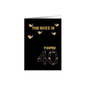  40 Years Old Birthday Bees Card Toys & Games