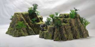Terrain for Wargames Two Jungle Highground Pcs Nice  