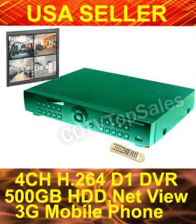 CH H.264 DVR D1 Surveillance Security System 500GB  