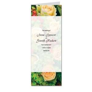    70 Wedding Programs   Yellow Rose Garden Glee: Office Products