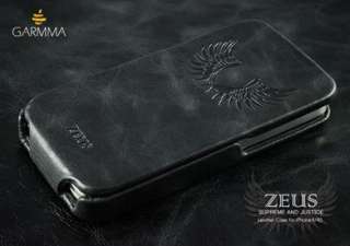  iPhone 4/4S Greek mythology Zeus Flap Genuine Leather Case  