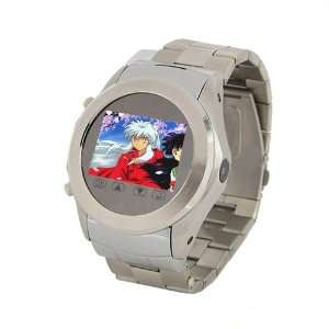  Metal Watch Cell Phone Mobile Quad Band Silver 