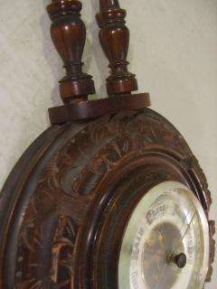 Antique Walnut Framed Aneroid Barometer  