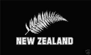 NEW ZEALAND SILVERN FERN FOOTBALL FOOTIE FLAG 3X5  