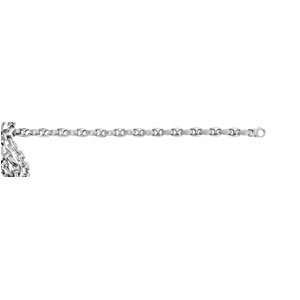  Stainless Steel 09.50 Inch Link Bracelet: Jewelry