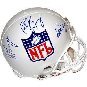 Archie, Eli and Peyton Manning Autographed NFL Logo Helmet:  