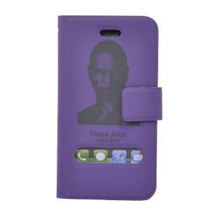  Steve Jobs Memorial Smart Cover Leather Case for iPhone 4 