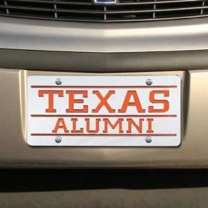   Longhorns Silver Mirrored Alumni License Plate: Sports & Outdoors