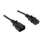   3FT 18 AWG PC/MONITOR EXTENSION Power Cord, IEC320C13 to IEC320C14