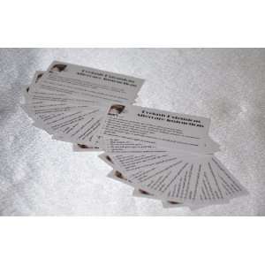 Eyelash Extensions After Care Instruction Cards QTY 100