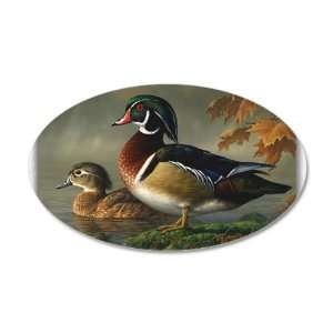  38.5x24.5O Wall Vinyl Sticker Wood Ducks 