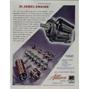  Like a fine watch, the ALLISON engine has a 21 jewel 