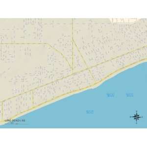  Political Map of Long Beach, MS Premium Poster Print 