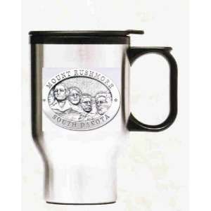  Mount Rushmore Stainless Steel Travel Mug: Kitchen 