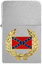 CONFEDERATE FLAG WINDPROOF CSA RONSON LIGHTER R059  