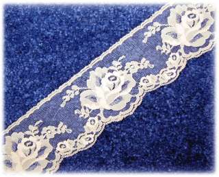 ROSE SALE!! 5 YRDS/4 STYLES/SIZES * BEAUTIFUL LACE TRIM  