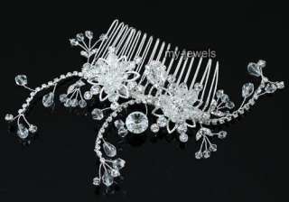 Handmade Wedding Bridal Crystal Hair Comb T1369  