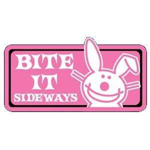  Happy Bunny   Bite It Sideways   Sticker / Decal 