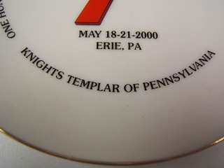 Knights Templar Pennsylvania 147th Conclave Plate  