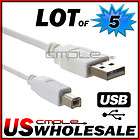LOT 5 15 FT USB 2.0 A to B Male Cable High Speed Printe
