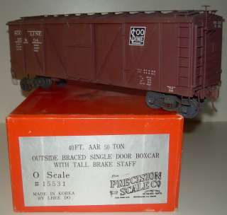 Brass   Precision Scale   40 50 ton Box Car Painted: SOO Line #35894 