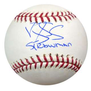 DARRYL STRAWBERRY AUTOGRAPHED SIGNED MLB BASEBALL STRAWMAN PSA/DNA 