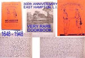 1648 1948 EAST HAMPTON NY COOK BOOK RECIPES LONG ISLAND~history 