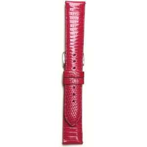   Fuchsia Lizard Watch Strap   Fits Michele Watches 