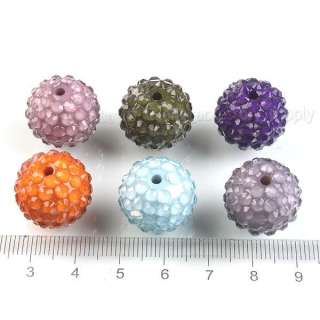 60x 111720 New Assorted Colorful Resin Ball Spacer Beads Findings 18mm 