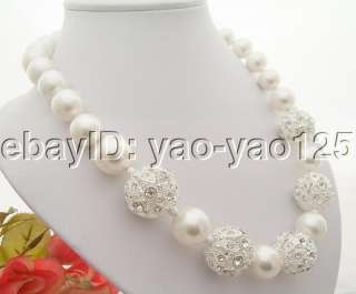   gallery now free excellent 16mm aaa white sea shell pearl necklace