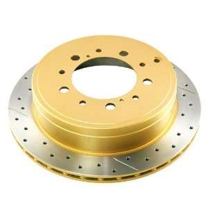 DBA DBA2723X Street Gold Cross Drilled and Slotted Rear Vented Disc 