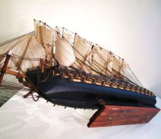 HUGE VINTAGE WOOD SHIP MODEL FRAGATA ESPANOLA ANO 1780  