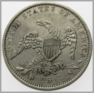 1835 25c Silver Capped Bust QuarterPlease Click on High Resolution 