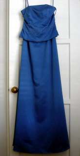 Forever Young Blue Sequined Bodice Long Gown Size 10  