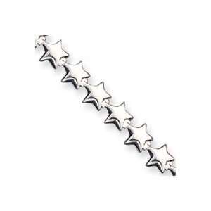    The Katie Collection   Sterling Silver 7 Stars Bracelet: Jewelry