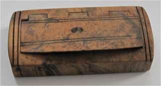 RUSSIAN KARELIAN BIRCH SNUFF BOX 1820S, RARE  