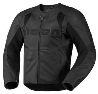   Mens Overlord Leather Jacket, Color: Black Stealth, Size: Lg 2810 1885