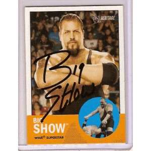  Big Show Autographed 2006 Topps WWE Wrestling Card: Sports 